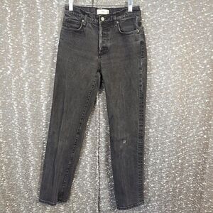 Mango MNG Black Wash Denim Jeans 5 Button Fly Women's 4‎